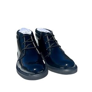 Bates Black Patent Leather Chukka Boots size 4 High Gloss